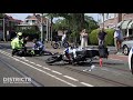 Motoragent zwaargewond na aanrijding met fietser Nieboerweg Den Haag