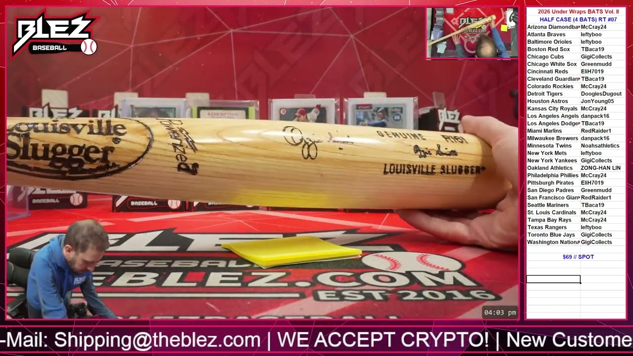 2026 Fanatics Under Wraps Autographed BATS Vol II HALF CASE BREAK