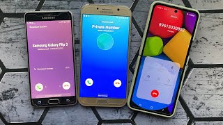 Incoming Call Samsung Z Flip 3 vs Samsung A7 vs Galaxy A5