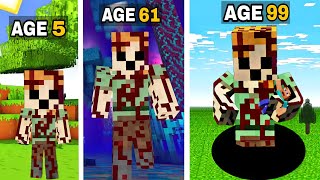 Surviving 99 Years as Giant Alex in Minecraft