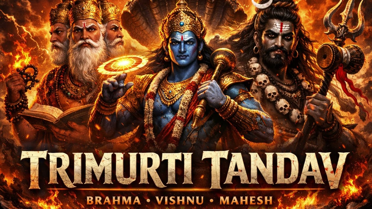 त्रिमूर्ति तांडव 🔱 | ब्रह्मा विष्णु महेश | Shiva × Vishnu × Brahma | Goosebumps