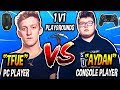 TFUE VS GHOST AYDAN 1v1 Playgrounds - Best PC Player VS Best Console Player! (CRAZY BUILD BATTLES!)