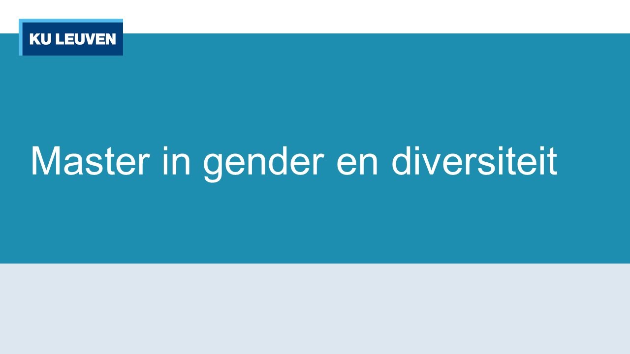 New Master in gender en diversiteit (online infosessie)