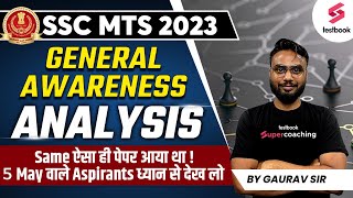 SSC MTS GK Analysis 2023 | General Awareness Questions Asked on 4 May | SSC MTS GK By Gaurav Sir