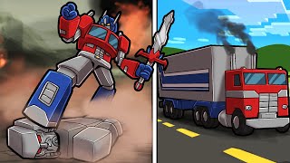 Play TRANSFORMERS in Minecraft! (Autobots vs Decepticons)