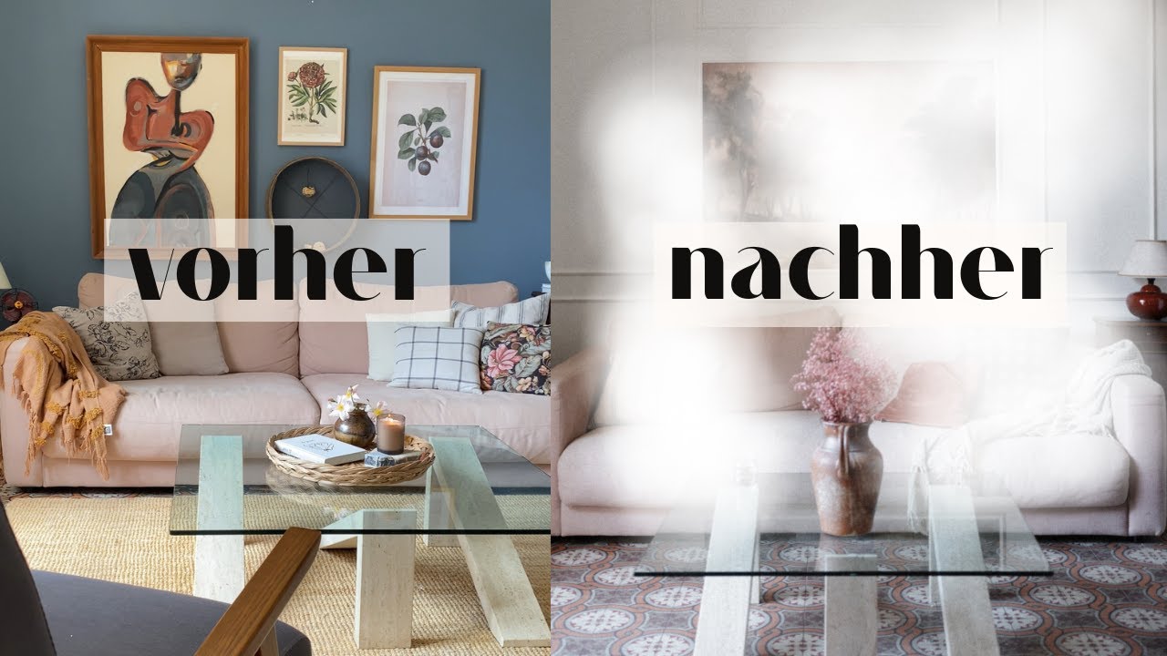 WOHNZIMMER MAKEOVER Teil I | Unser französisches Wohnzimmer bekommt Tapete, Stuck und neue Farbe !!