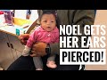 BABY GETS HER EARS PIERCED! Vlog