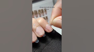 How to apply press-ons with glue tabs 🦋 #pressonnails #viral #nails #shorts