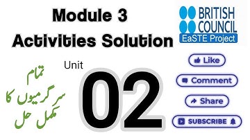 Module 3 Unit 2 Activities Solution