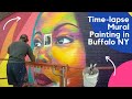 Time-Lapse Street art Mural Painting Session in Buffalo New York