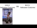 Girls halloween costume vs boys