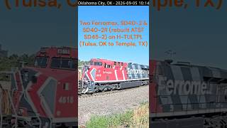 Ferromex, SD40-2 & SD40-2R (SD45-2) - OMRA Oklahoma City Railcam #railway #sd40 #ferromex #trains