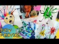 Easy Blow Painting with Straws | Kids activity