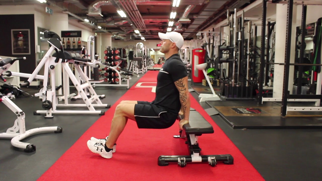 Tricep Dips Off A Bench Golf Fitness Youtube