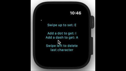 Typing morse code on the Apple Watch