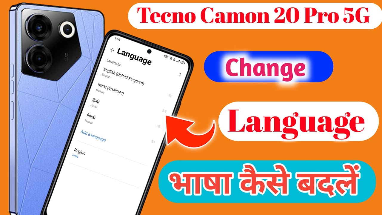 How to change language in Tecno camon 20 pro 5g /Tecno camon 20 pro 5g me language kaise change kare