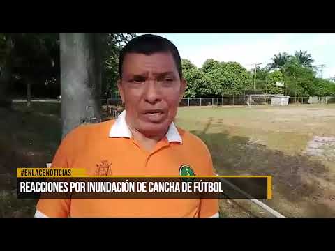 Comunidad se pronuncia por inundaciones en la cancha de fútbol del barrio La Esperanza