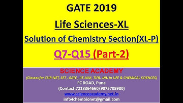 GATE 2019 Life Science-Chemistry solution PART-2