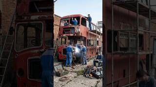I Restored a 50 Year Old Destroyed Bus! (Incredible Results)  #shorts #transformation