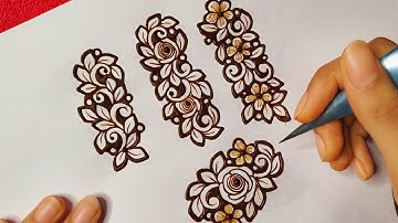 Practice Inverse Mehdni || learn Negative filling Henna by Thouseens Henna