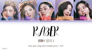 Itzy 있지 - Racer Han Rom Eng Color Coded Lyrics가사