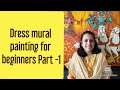 Kerala mural painting on dress part 1