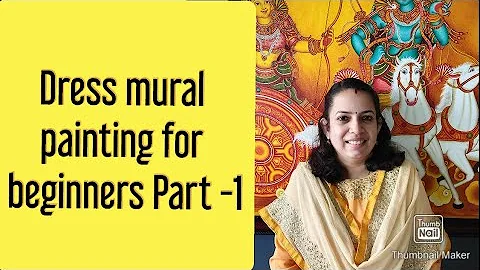 Kerala mural painting on dress part 1
