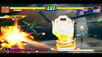 Capcom Fighting Evolution - Trying out CPU Pyron