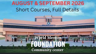 The Memon Foundation cooking & vocational Courses / Two month courses August & September 2026