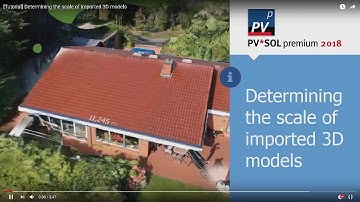 Adjusting scale of imported 3D buildings in PV*SOL Premium 2018