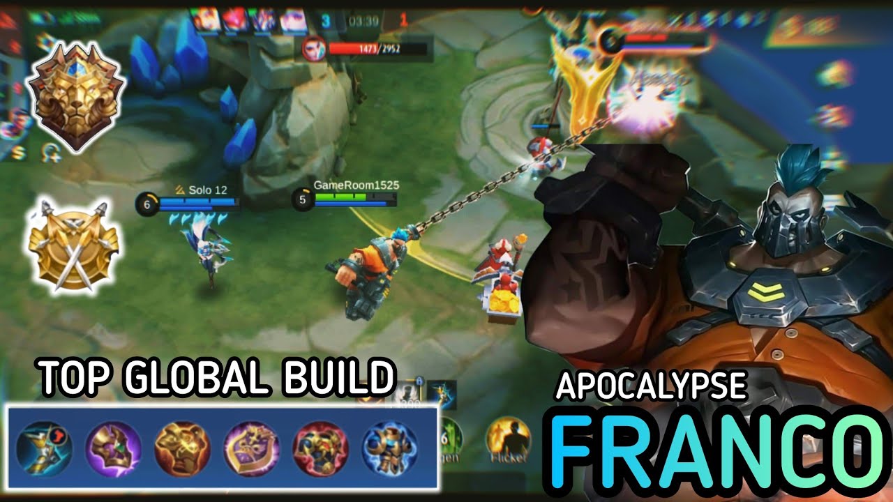 Franco Gameplay Top Global Best Build 2023 Immortal Skin Apocalypse - Mobile Legends