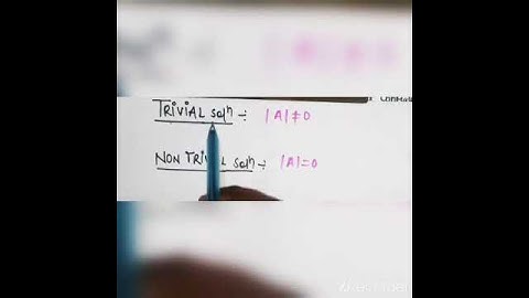 Trivial and non trivial solution//matrics and determinats//system of  homogenous linear equition