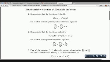 Partial derivatives - properties and examples