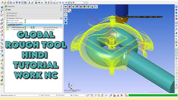 WORK NC GLOBAL ROUGH/REROUGH HINDI TUTORIAL #solidworks #cadcam #worknc #cncmachine #vmc