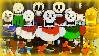 ALL PAPYRUS SKINS SHOWCASE AND GAMEPLAY | ULC | Undertale Last Corridor