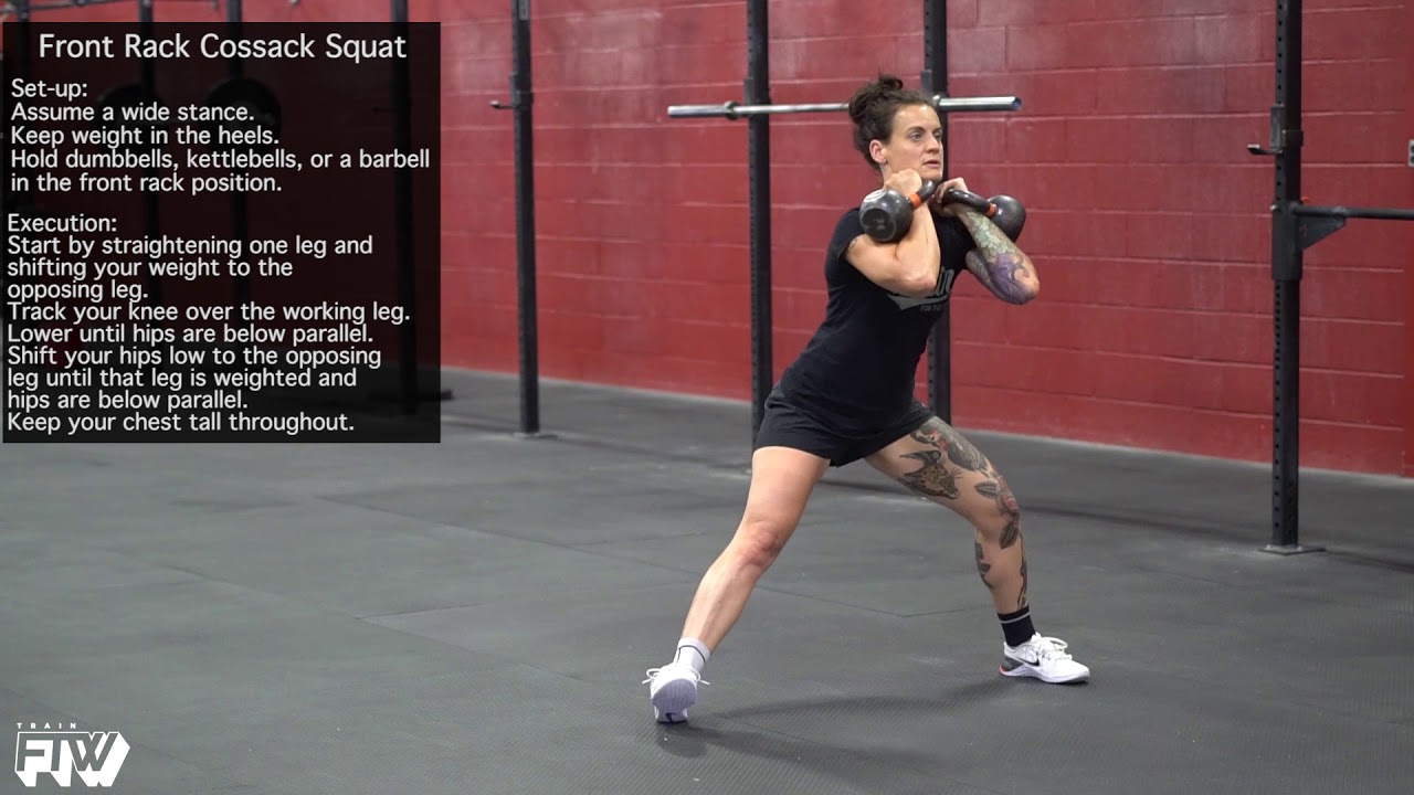 Front Rack Cossack Squat - YouTube
