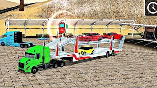 Cargo Trailer Truck Parking Simulator - Offroad Car Transporter Truck Driving 3D - Play games screenshot 1