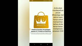 Tutorial cara kerja Reseller Dropship mitra afiliasi MasterCash Langkah awal dropshipper profesional screenshot 3