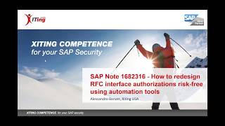 SAP Note 1682316 - How to redesign RFC interface authorizations risk-free using automation tools screenshot 5