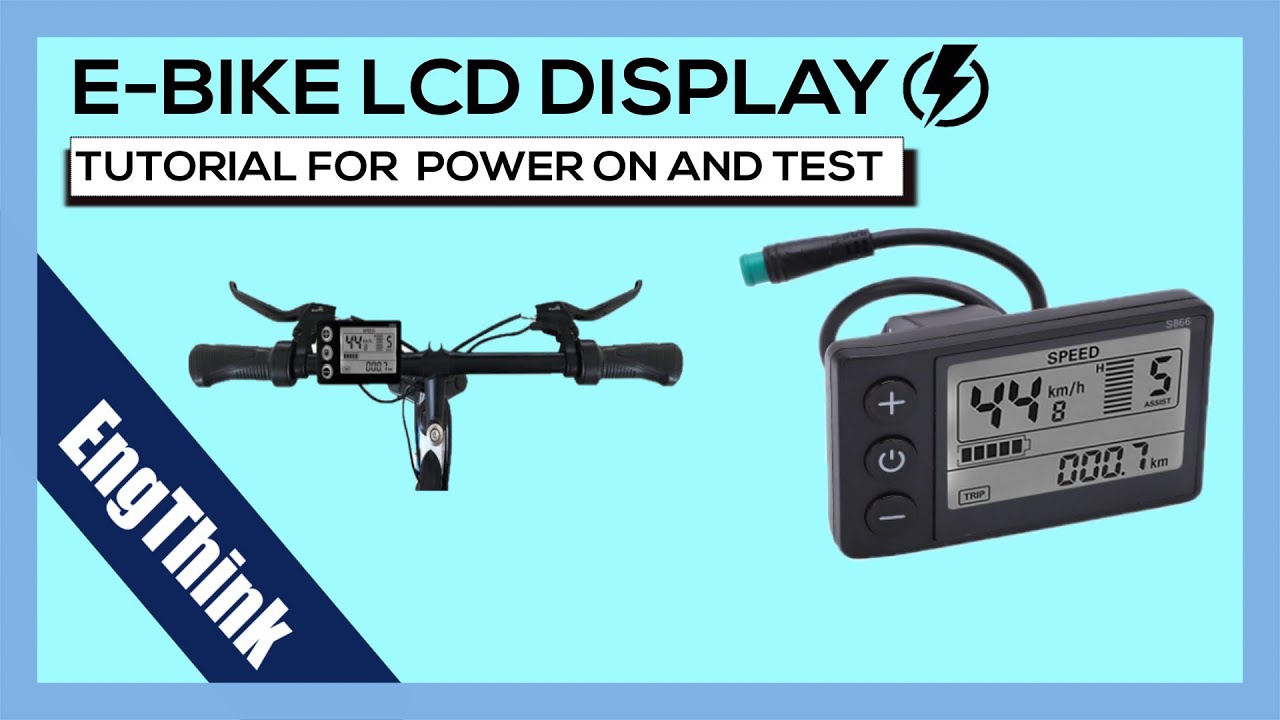 S866 LCD Ebike display wiring diagram, power up and testing #ebike