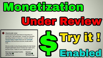 Monetization NOT ENABLED ! | Channel Still Under Review 😢 | Must Watch 😄