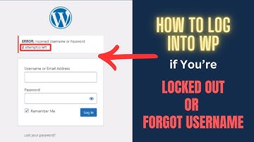 How to Login to your Wordpress site if you