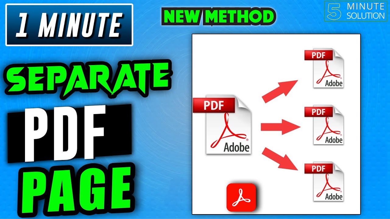 How to separate pdf pages in adobe reader 2024