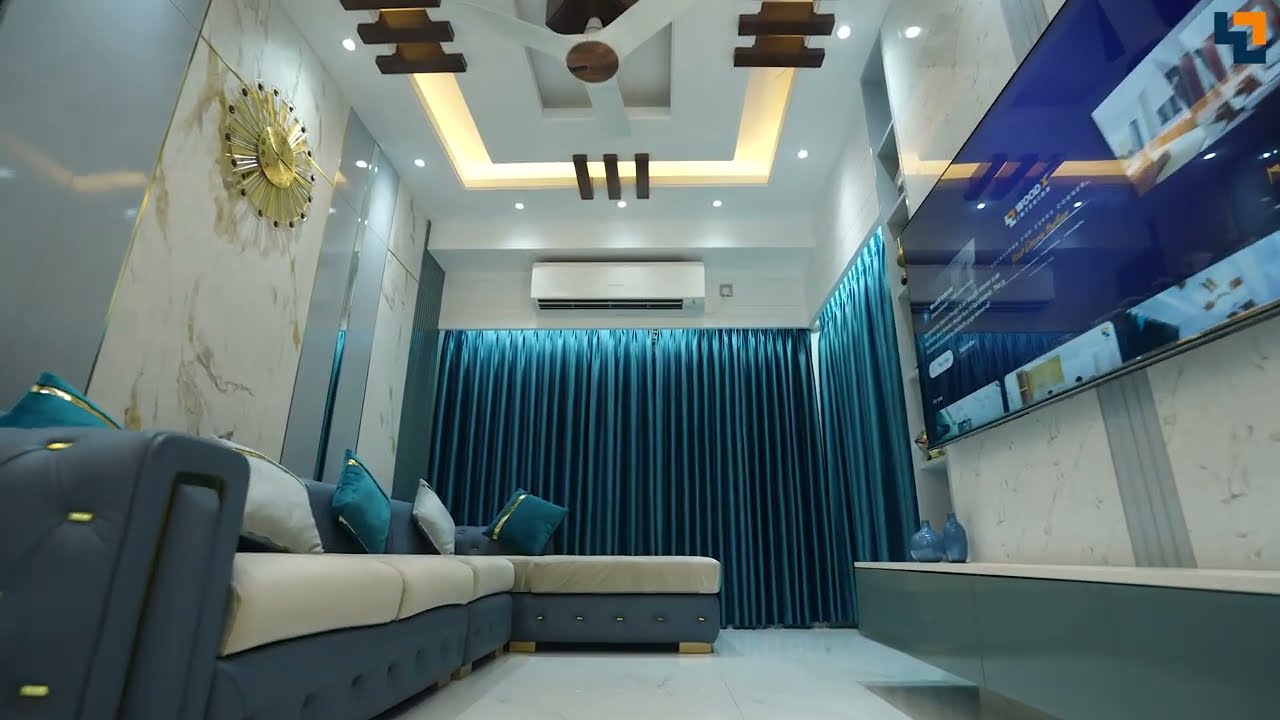 Minimal Classy Flat Interior Design By WoodX Interior | Modern Home Interior Design.