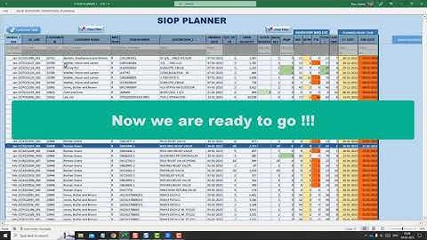 S&OP - How to Run or execute S&OP planner