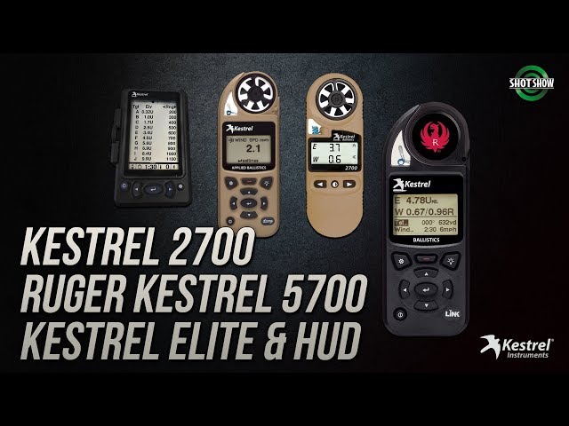 Kestrel 2700, Ruger Kestrel 5700, Kestrel Elite and HUD - SHOT Show 2019