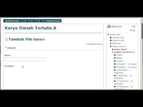 Tutorial E-learning UNEJ : Upload file
