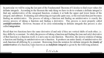 Calculus 5.1 Intro to Integration and Antidifferentiation