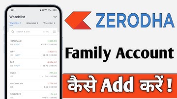 Zerodha Kite Me Family Account Kaise Add Kare , Zerodha Kite Family Account Add