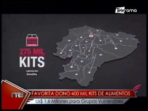 Favorita donó 400 mil kits de alimentos US$ 1,6 millones para grupos vulnerables